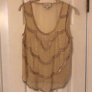 Sabine Bead & Sequins Sleeveless Top- Medium